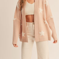 Star Open Knit Sweater Cardigan