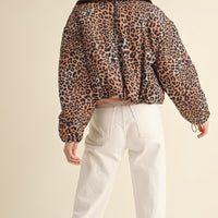 Leopard Printed Cute Collard Jacket
