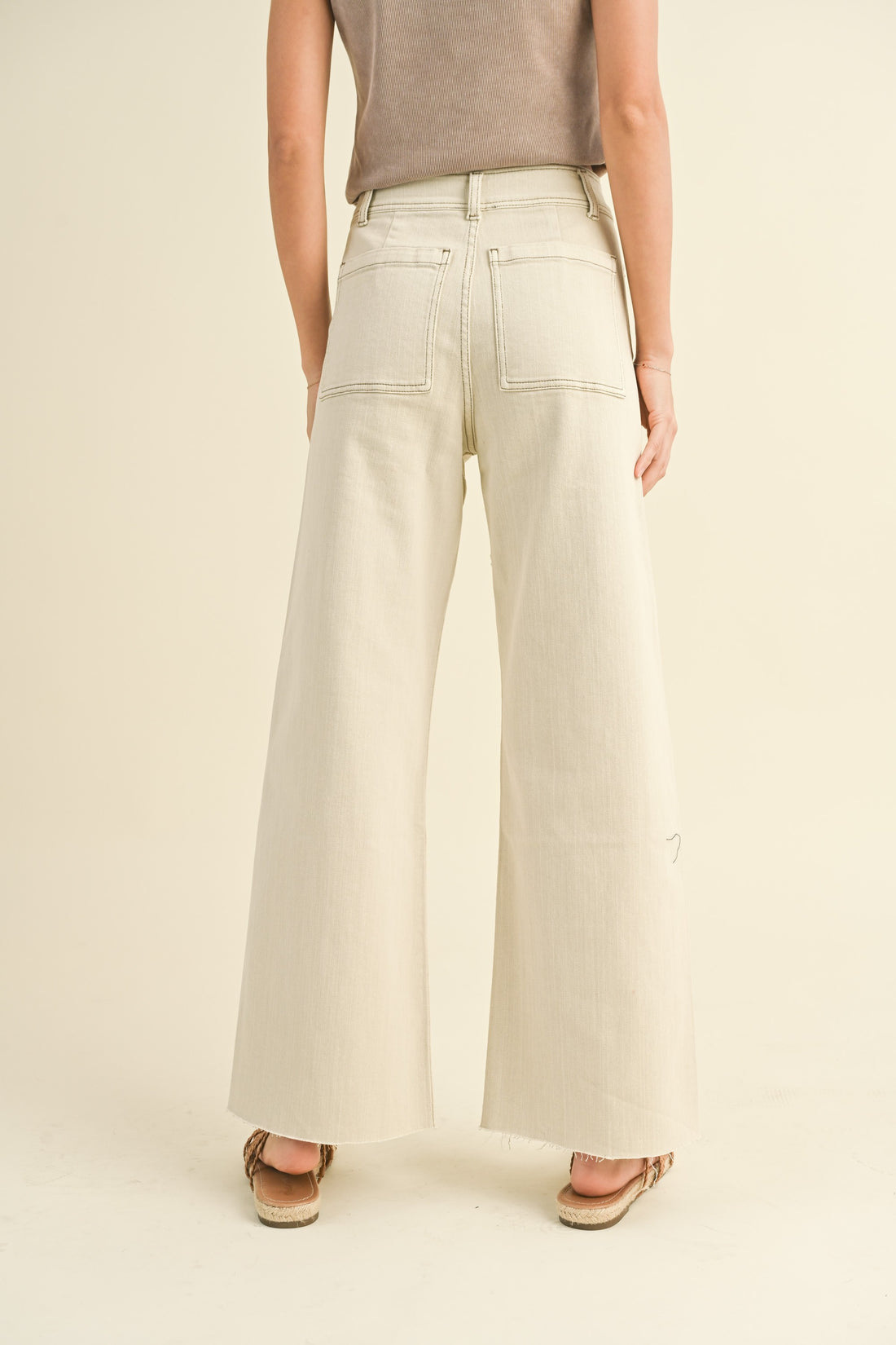 Front Pocket Wide Leg Pants