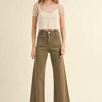 Front Pocket Wide Leg Pants
