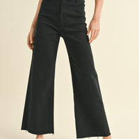 Straight Wide Leg Denim Pants