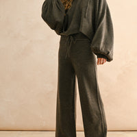 Balloon Sleeve Hoodie Sweater