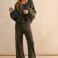 Balloon Sleeve Hoodie Sweater