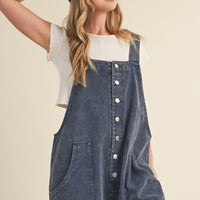 Relaxed Fit Washed Cute Romper