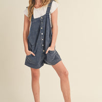 Relaxed Fit Washed Cute Romper