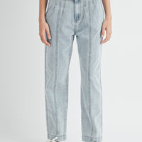 Pleated Detail Denim Jeans