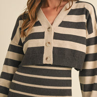 Bodycon Midi Dress and Crop Cardigan Set