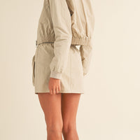 Bomber Jacket & Cargo Skirt Set