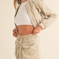 Bomber Jacket & Cargo Skirt Set