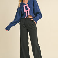 Bow Crop Sweater Cardigan