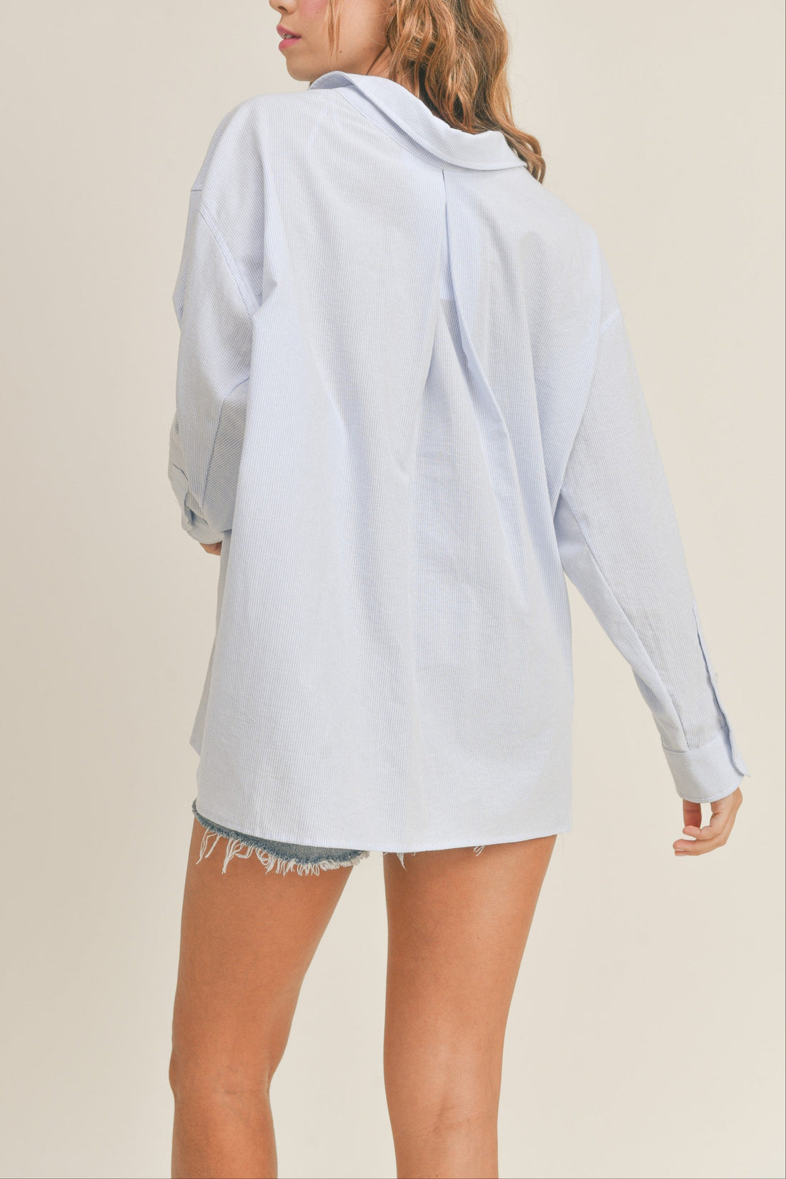 Oversized Stripe Button Down Shirt