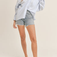 Oversized Stripe Button Down Shirt