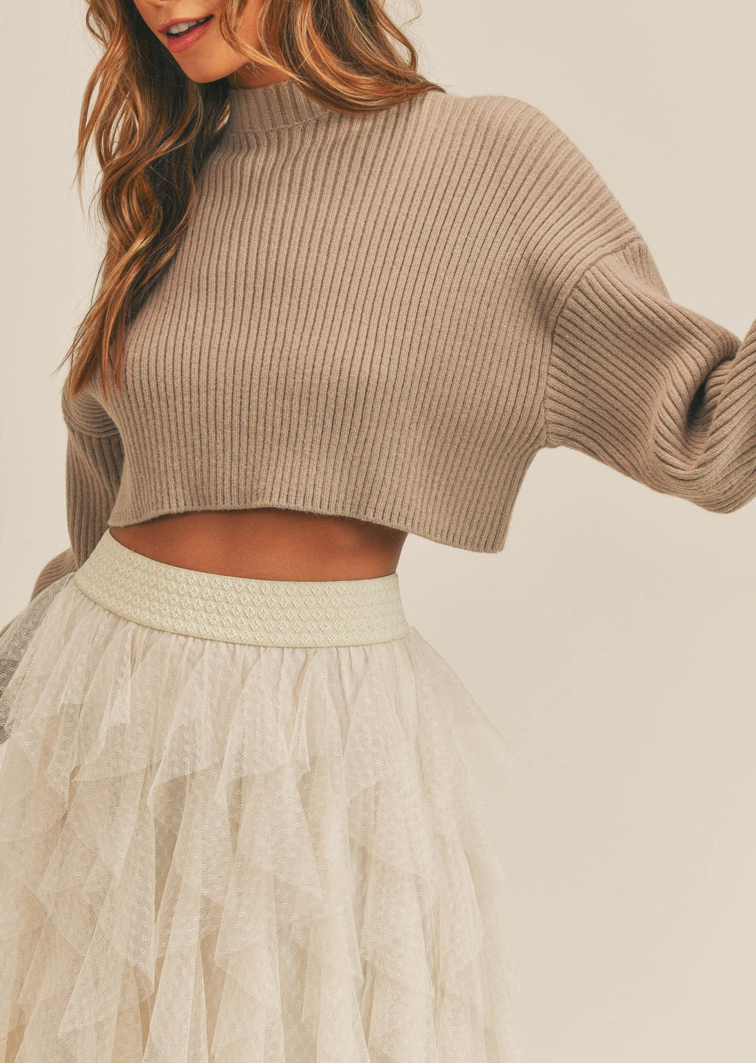 Basic Ribbed Crop Sweater