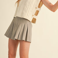 Cable Knit Open Side Vest