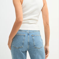 Ribbed Knit High Neck Sleeveless Top