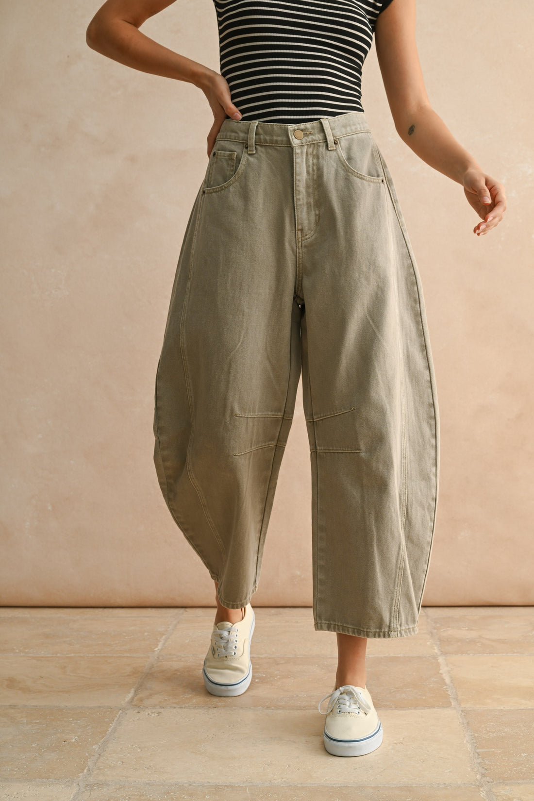 Barrel Cotton Pants