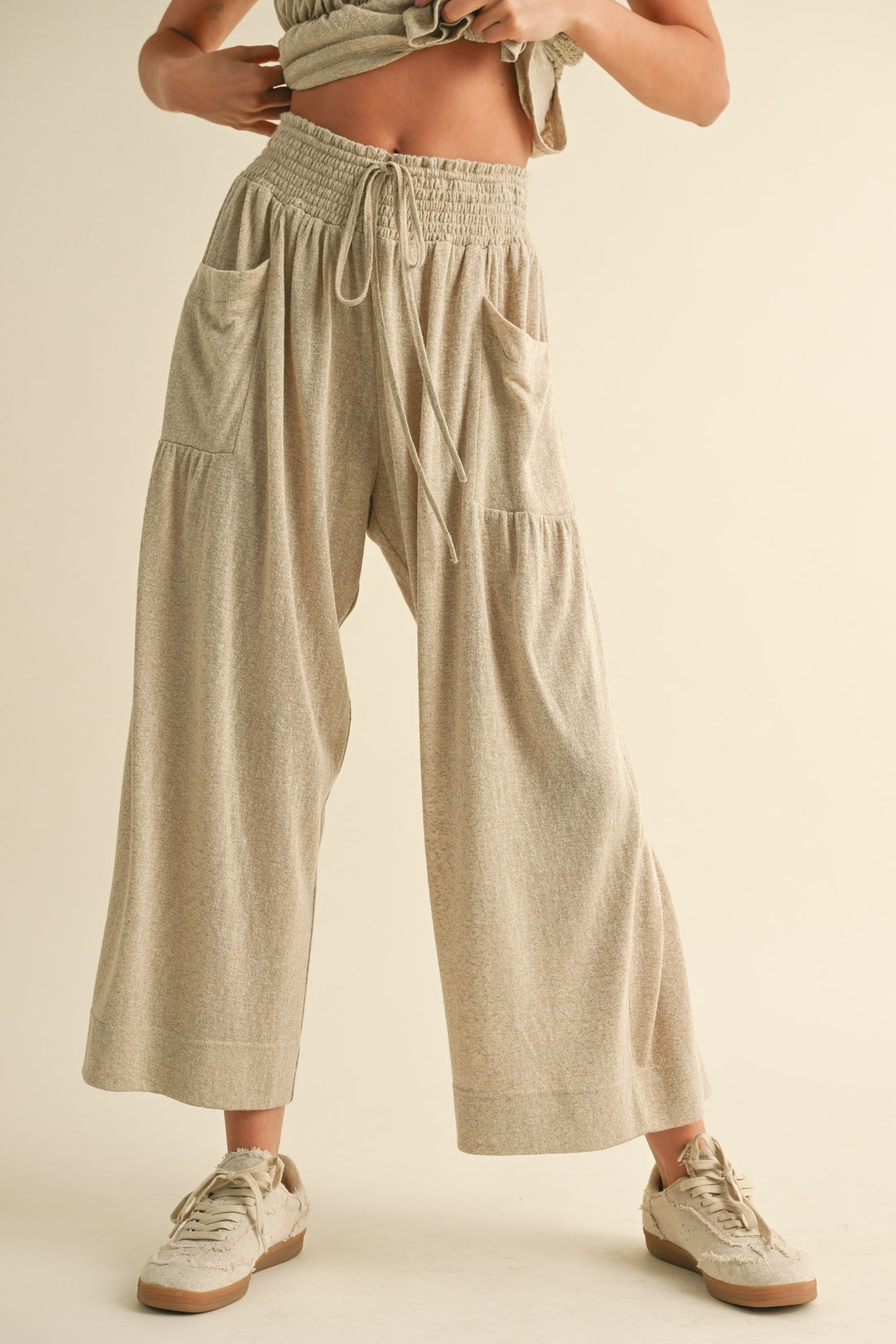Smock Waist Big Pocket Comfy Pants