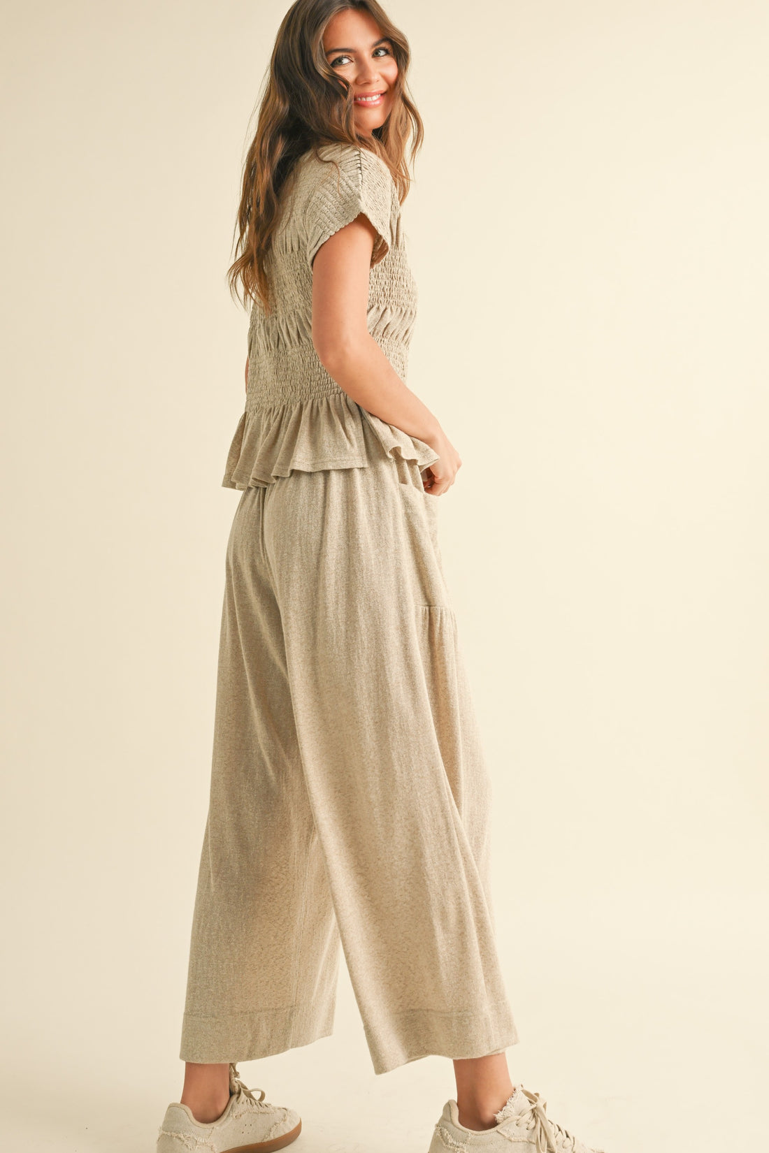 Smock Waist Big Pocket Comfy Pants