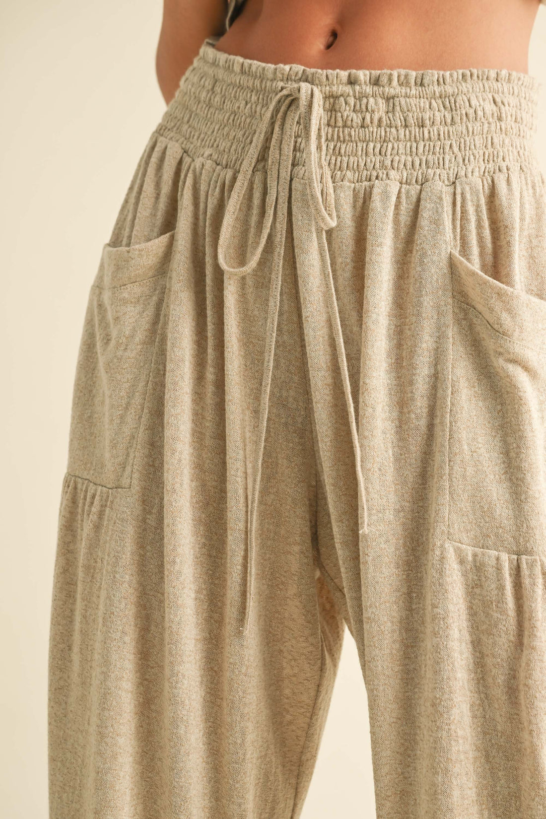 Smock Waist Big Pocket Comfy Pants