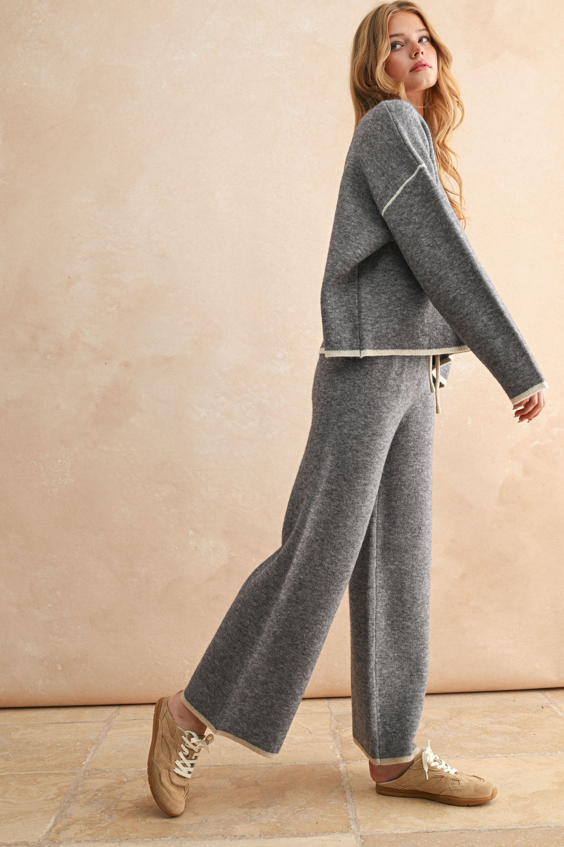 Wide-Leg Lounge Pants
