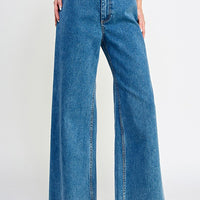 High Rise Wide Leg Marine Jeans