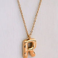 Balloon Initial Gold Necklace