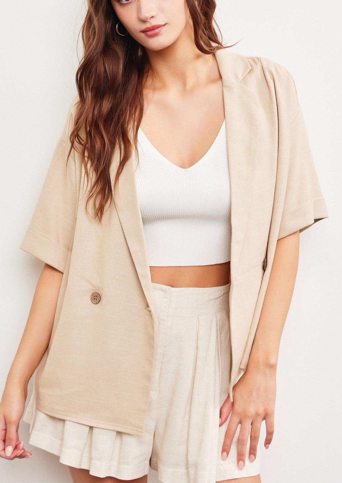 Blazer Style Collar Top