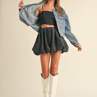 Metallic Balloon Mini Skirt