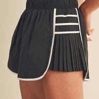 Pleated Sports Shorts