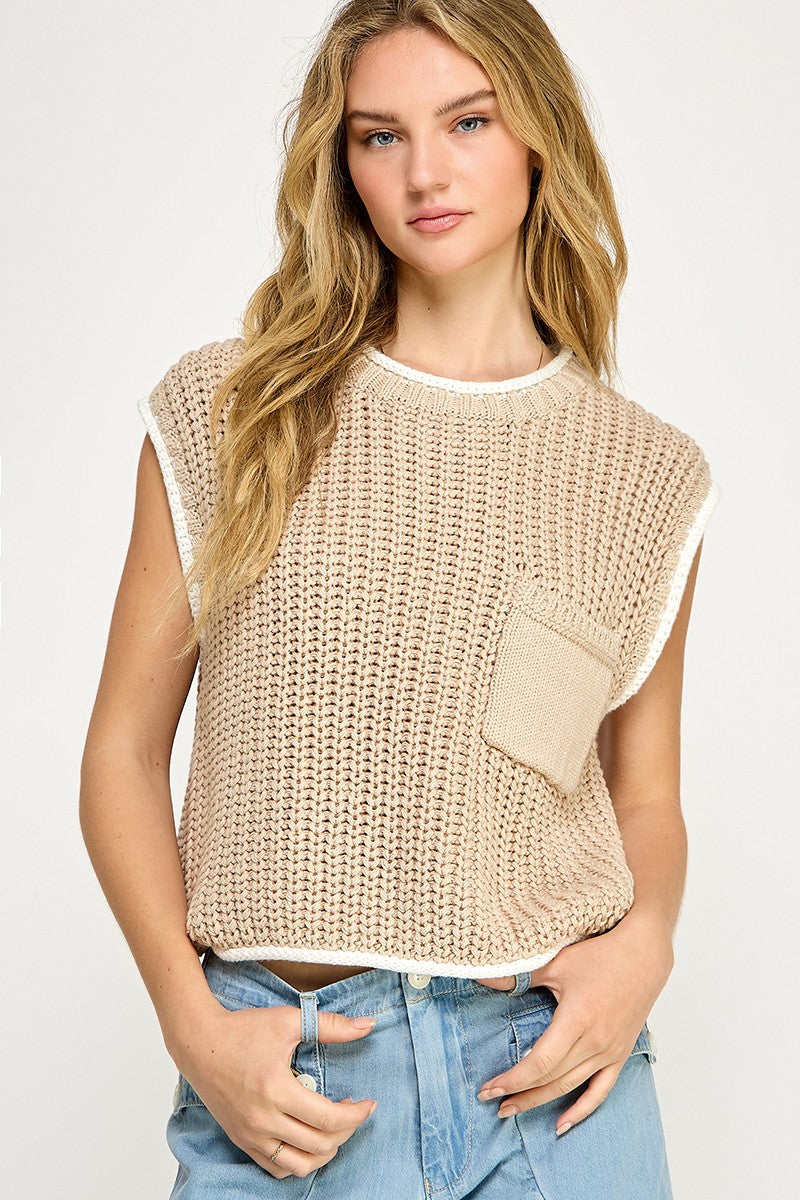 Soft Chunky Knit Sweater Vest