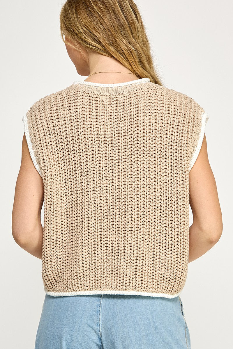 Soft Chunky Knit Sweater Vest