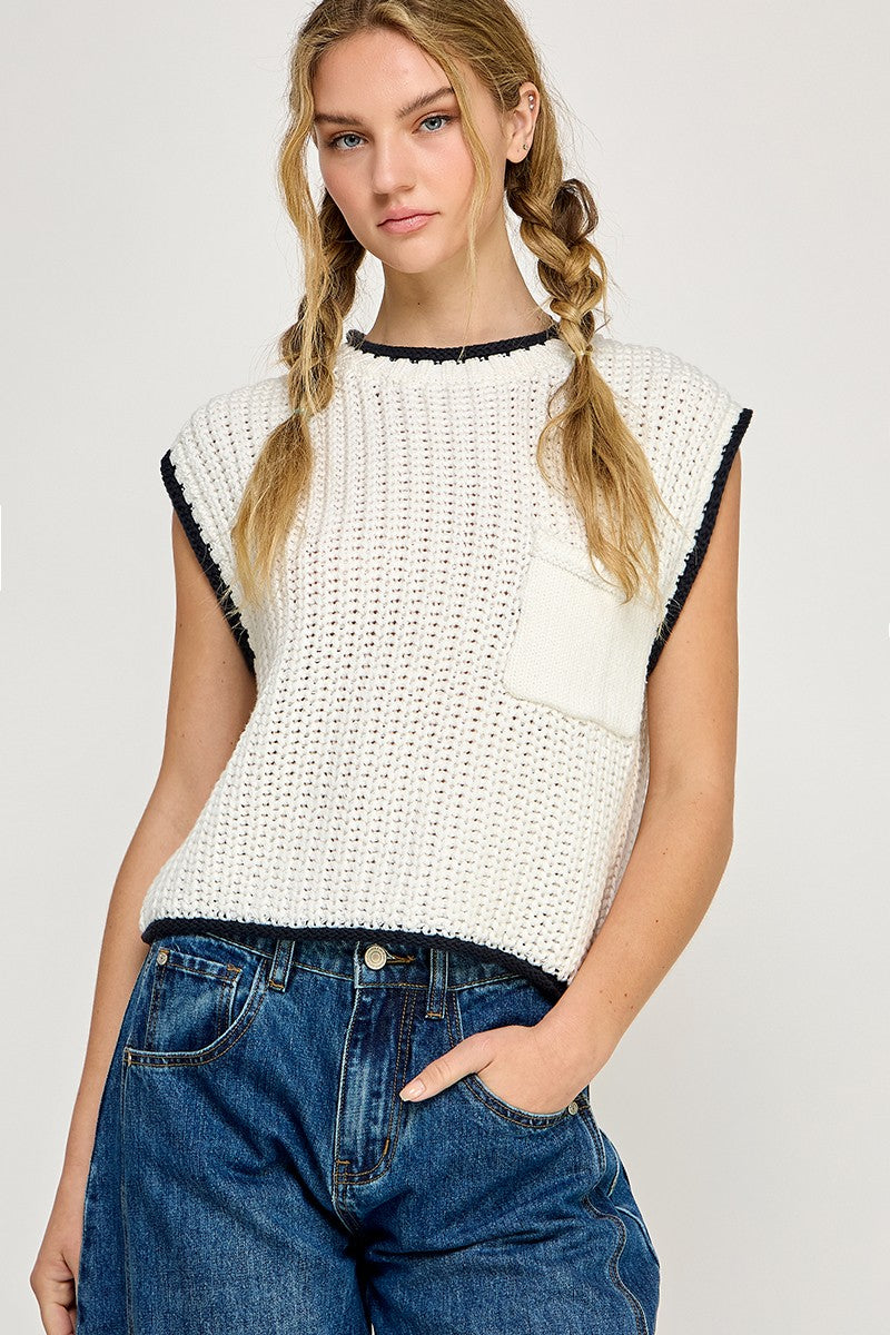 Soft Chunky Knit Sweater Vest
