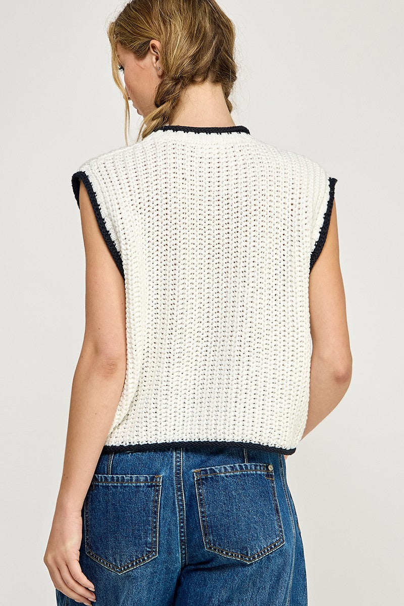 Soft Chunky Knit Sweater Vest