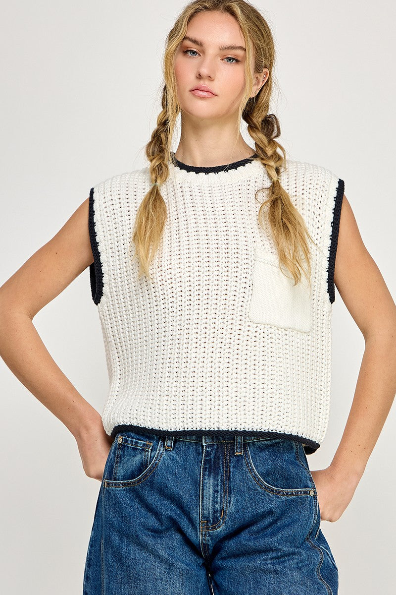 Soft Chunky Knit Sweater Vest