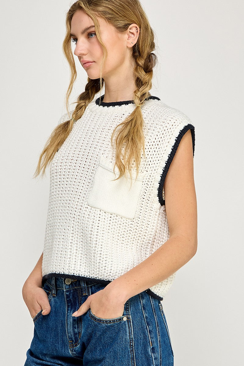 Soft Chunky Knit Sweater Vest