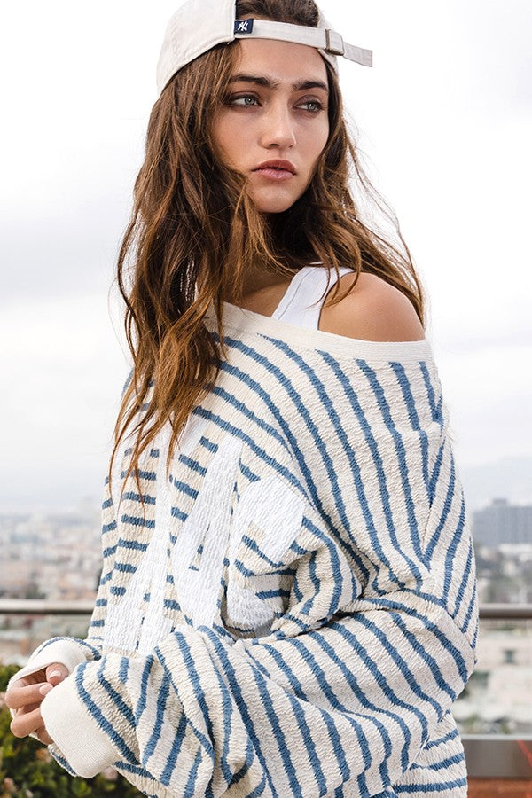 Texas Graphic Stripe Sweatshirt