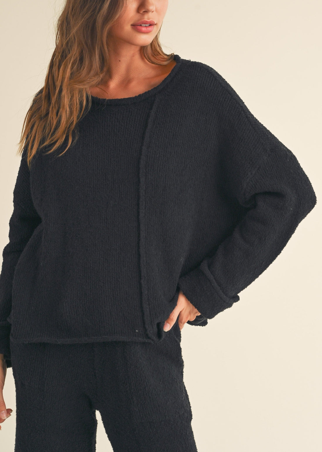 Asymmetric Cut Sweater Top