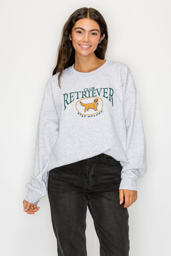 Embroidered Retriever Club Sweatshirt