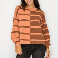Choco Uptown Stripe Pullover