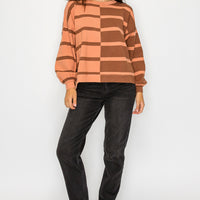 Choco Uptown Stripe Pullover