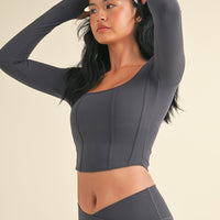 Long Sleeve Corset Top