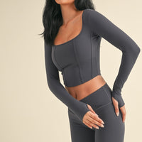 Long Sleeve Corset Top