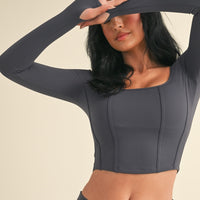 Long Sleeve Corset Top