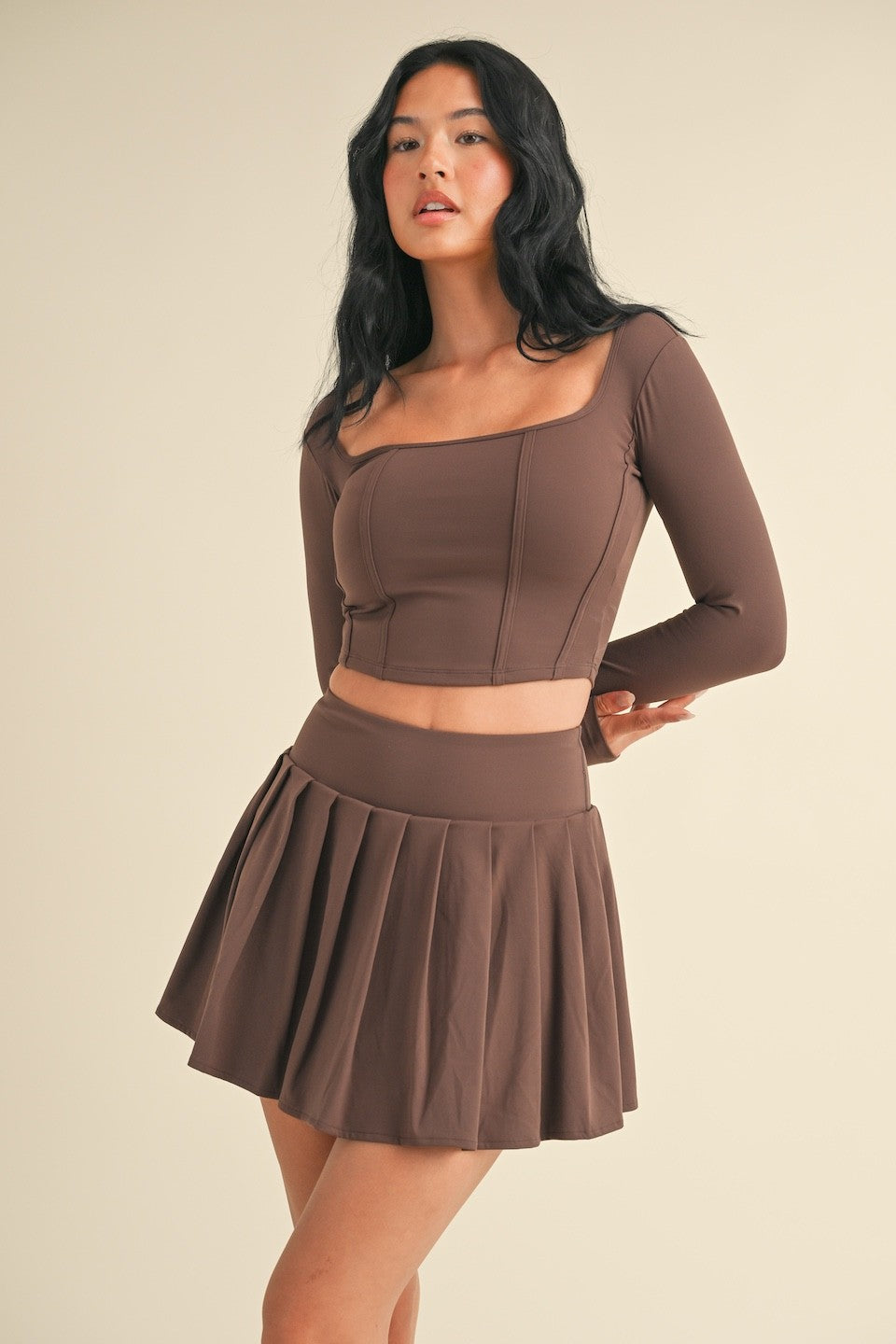 Long Sleeve Corset Top