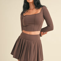 Long Sleeve Corset Top