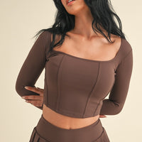 Long Sleeve Corset Top