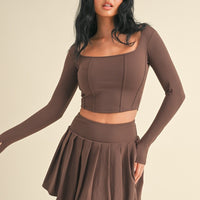 Long Sleeve Corset Top