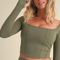 Long Sleeve Corset Top