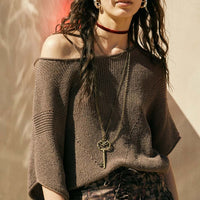 Relaxed Knit Dolman Sleeve Top