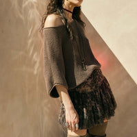 Relaxed Knit Dolman Sleeve Top